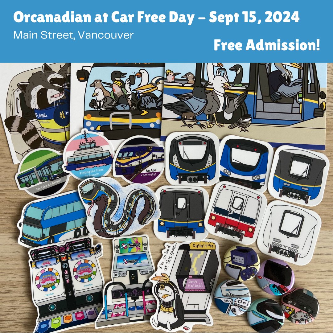 orca_nadian's tweet image. I'm selling my art one more time this year with Spicy Noodle! Check out our booth at Car Free Day on Main Street this Sunday, Sept. 15th.🚎
#carfreedaymainst #carfreedaymain #transit #transitfan #vancouver #fanart #mytranslink #animeart #artmarket