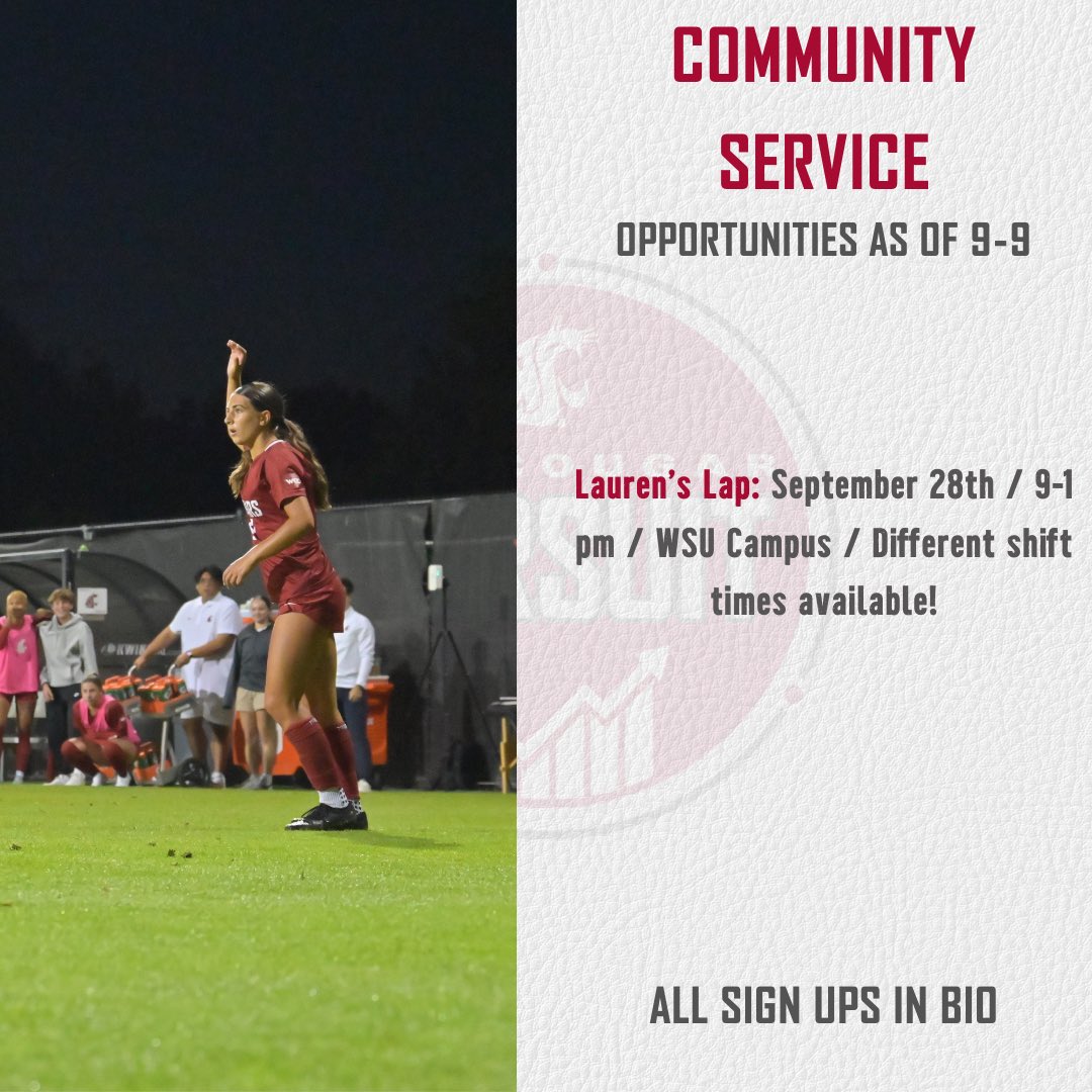 WSU Cougar Pursuit (@wsucougarsadev) on Twitter photo Back for another week, Cougs! We have a busy week ahead with SAAC tonight and two affinity groups meeting for the first time this fall in AAPI and Global Cougs.
Don’t forget to sign up for volunteer for Laurens Lap for <a href="/LMC_Foundation/">Lauren McCluskey Foundation</a>
runsignup.com/Race/Volunteer… Back for another week, Cougs! We have a busy week ahead with SAAC tonight and two affinity groups meeting for the first time this fall in AAPI and Global Cougs.
Don’t forget to sign up for volunteer for Laurens Lap for <a href="/LMC_Foundation/">Lauren McCluskey Foundation</a>
runsignup.com/Race/Volunteer…
