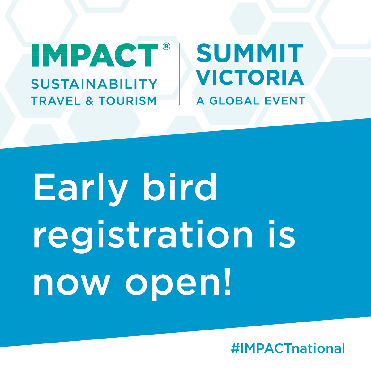 SAVE THE DATE: IMPACT 2025 returns to Victoria, BC on January 26 - 29, 2025!

Join us to action the positive, sustainable growth of tourism as a key economic and environmental driver, benefiting each destination for years to come.

Register today via hubs.li/Q02Pf11-0!
