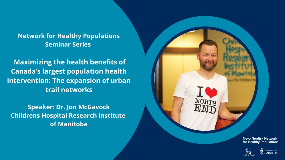 Novo Nordisk Network for Health Populations (@nhp_uoft) on Twitter photo Our next Speakers Series event features <a href="/JonMcGavock/">JonMcGavock</a> from the <a href="/CHRIManitoba/">CHRIM</a> and <a href="/DREAM_diabetes/">DREAM_Theme</a>. Join us on September 16th at 12 p.m. ET to learn more about his research into the positive health benefits of expanding urban trails. lnkd.in/giF8ZAgQ Our next Speakers Series event features <a href="/JonMcGavock/">JonMcGavock</a> from the <a href="/CHRIManitoba/">CHRIM</a> and <a href="/DREAM_diabetes/">DREAM_Theme</a>. Join us on September 16th at 12 p.m. ET to learn more about his research into the positive health benefits of expanding urban trails. lnkd.in/giF8ZAgQ