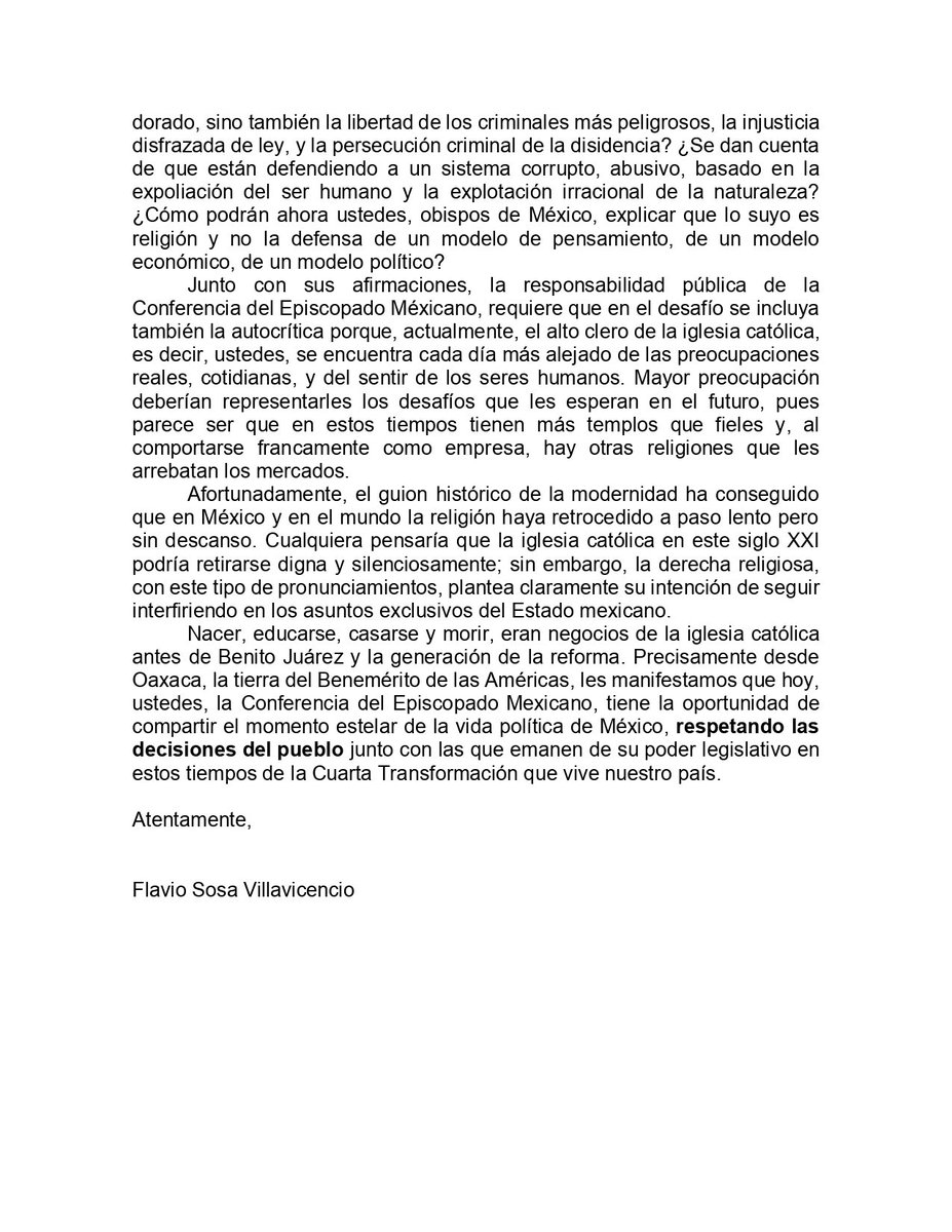 Replica_Tweets's tweet image. #Oaxaca Con toda su calidad moral y política, dejando de lado que @pepemuratmx le financio la #APPO en 2006; @flaviososa funcionario de @Salomonj le responde a toda la #IglesiaCatolica por críticas a la #reformaJudicial 
🤣🙈🤣🤣🙏🏾🤣
Ya no hay respeto
Morena es ley