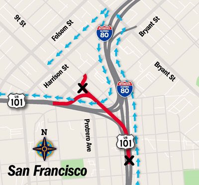 CaltransD4's tweet photo. #HeresWhatYouNeedToKnow San Francisco’s I-80 EB/WB emergency Barrier repairs Starting September 16 crews will work from 9:00PM to 6:00AM through October. Learn more https://t.co/Pq4dn5bweW. Keep our crews safe, drive carefully. #CaltransLovesTheBay #slowfortheconezone @CaltransHQ https://t.co/djefpQdXkM