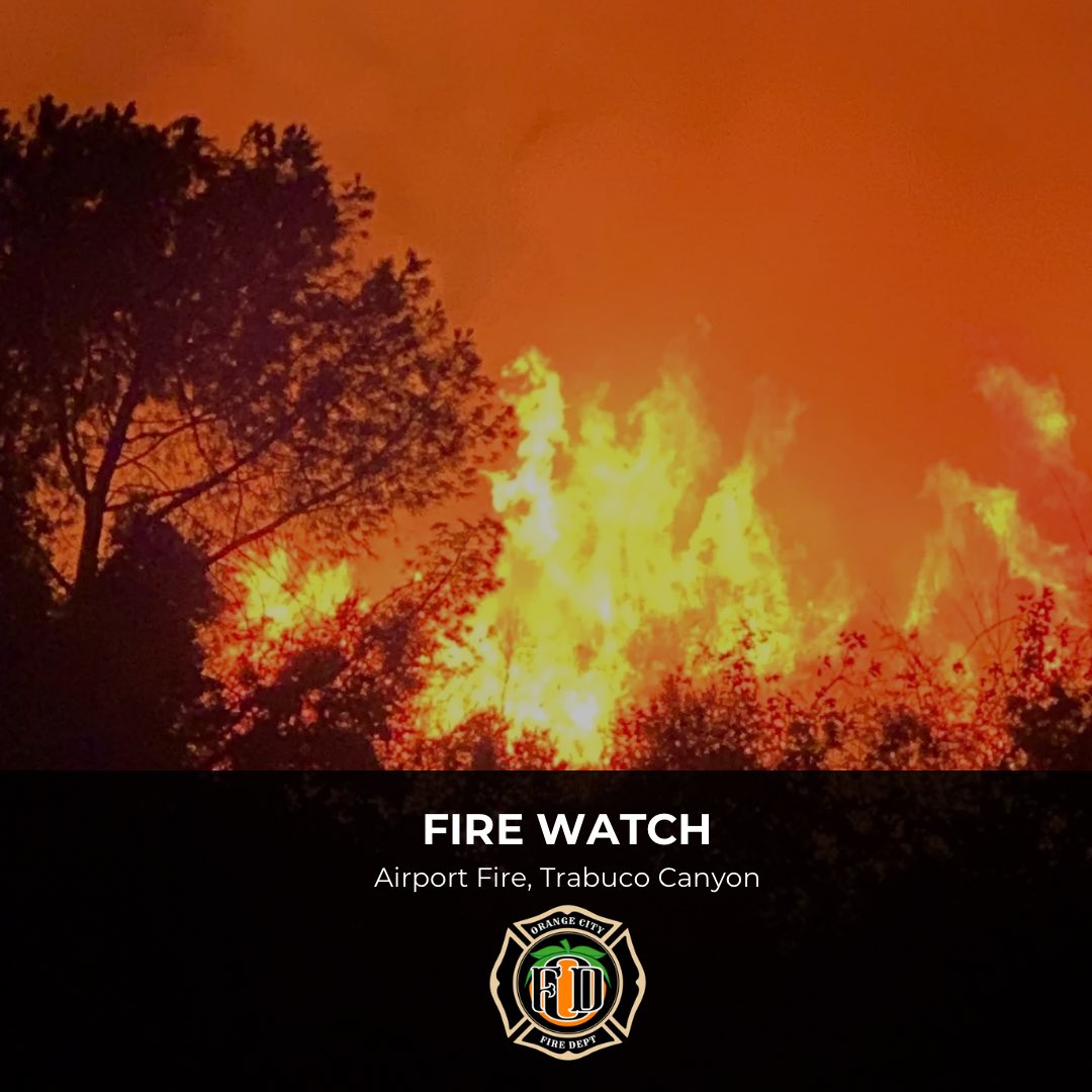 Firefighters are battling a 250-acre vegetation fire near Trabuco Creek Road, led by <a href="/OCFireAuthority/">OCFA</a> with support from Orange Battalion 1 and Engine 307. There is currently no threat to Orange, but authorities are closely monitoring the situation.

#airportfire