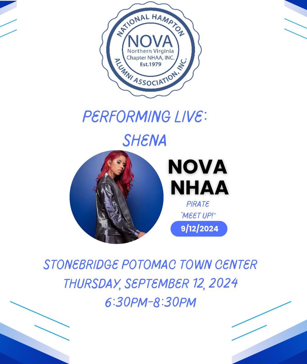 NOVAHIU's tweet photo. The NOVA Chapter of the NHAA, Inc. is inviting you to the first “Meet Up” of the 2024/2025 fiscal year!

“Meet Ups” are opportunities for Chapter members, families and friends to gather and connect in the local community. https://t.co/BRWb9BiOhV