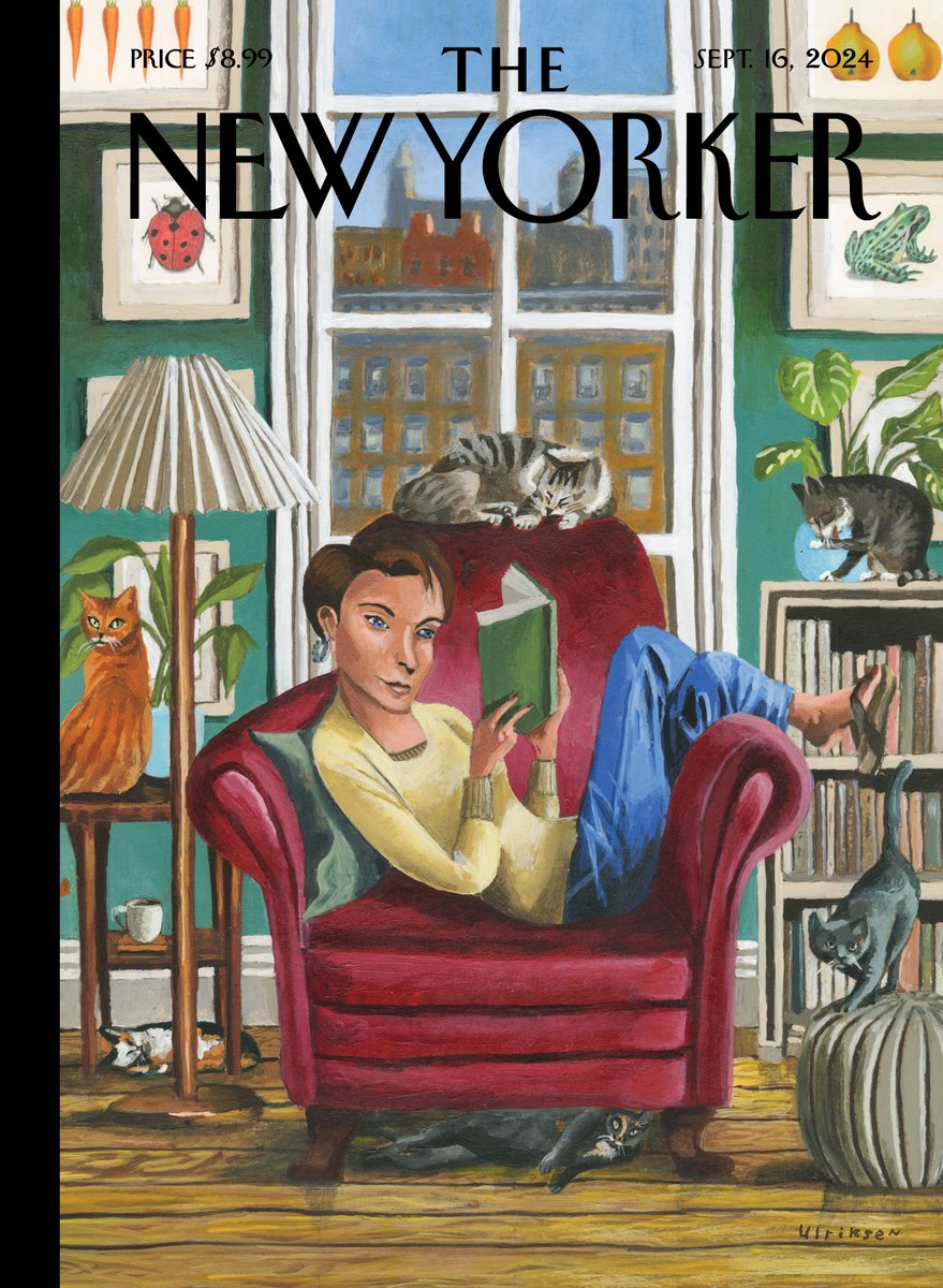 The cover for this week’s issue, “Childless Cat Lady Inexplicably Enjoying Life,” by Mark Ulriksen. #NewYorkerCovers nyer.cm/COY7skO
