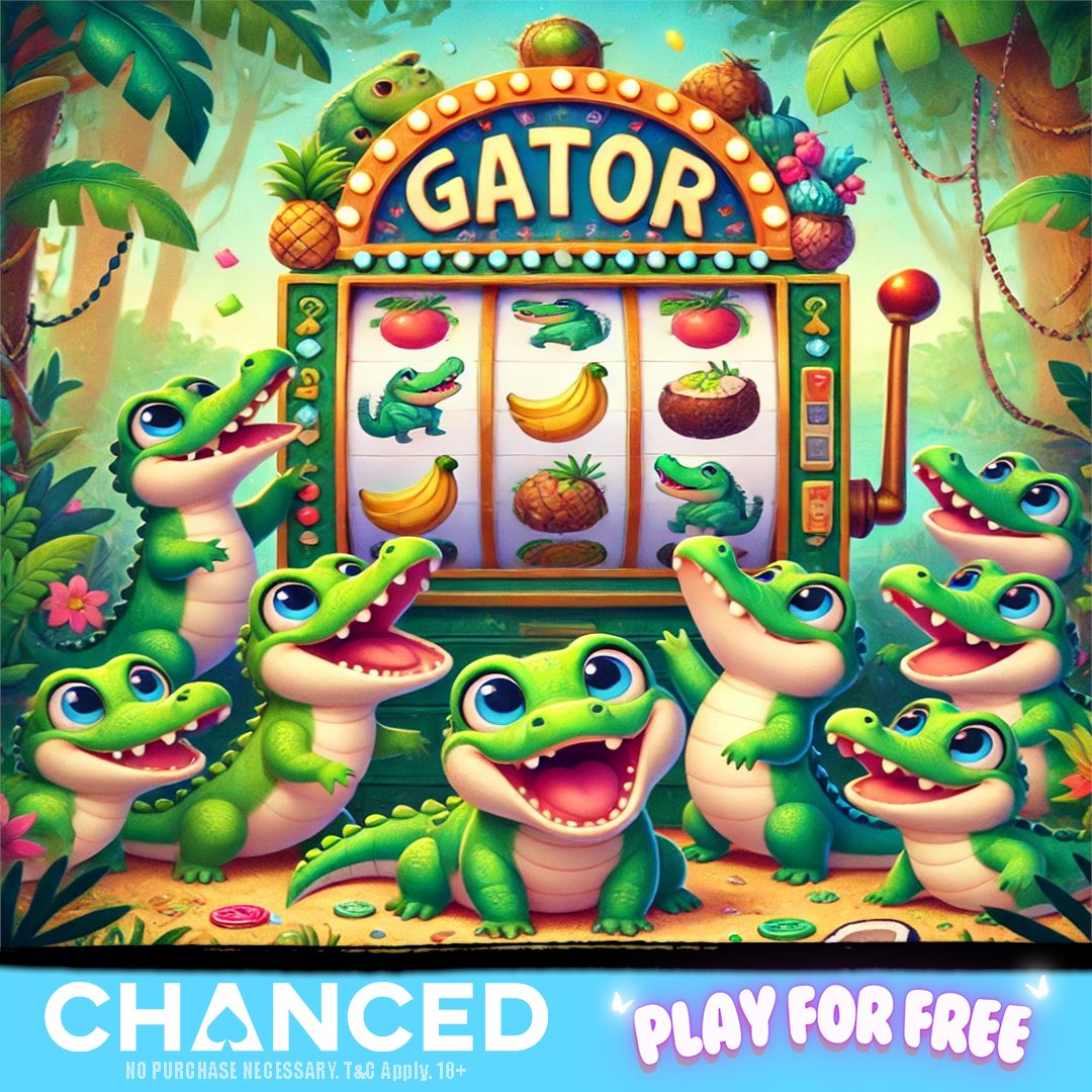 RealChanced's tweet photo. You are on an adventure through the Amazon and find this group of little alligators spinning a slot - what would it be called!? 🤔

20 SC TO BEST SLOT NAME! 💯
MUST LIKE + RT! ✅ https://t.co/d0VdMBgowZ
