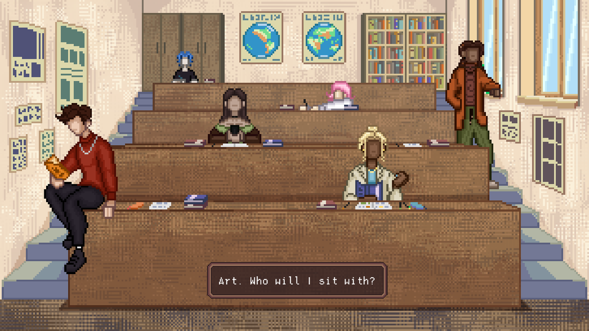 You have moved to a small town near your new university. This is a new world awaiting your exploration.  Pay attention to your classmates and connect with those you feel more  comfortable with. Each of them has their own story that will unfold as  your friendships strengthen.