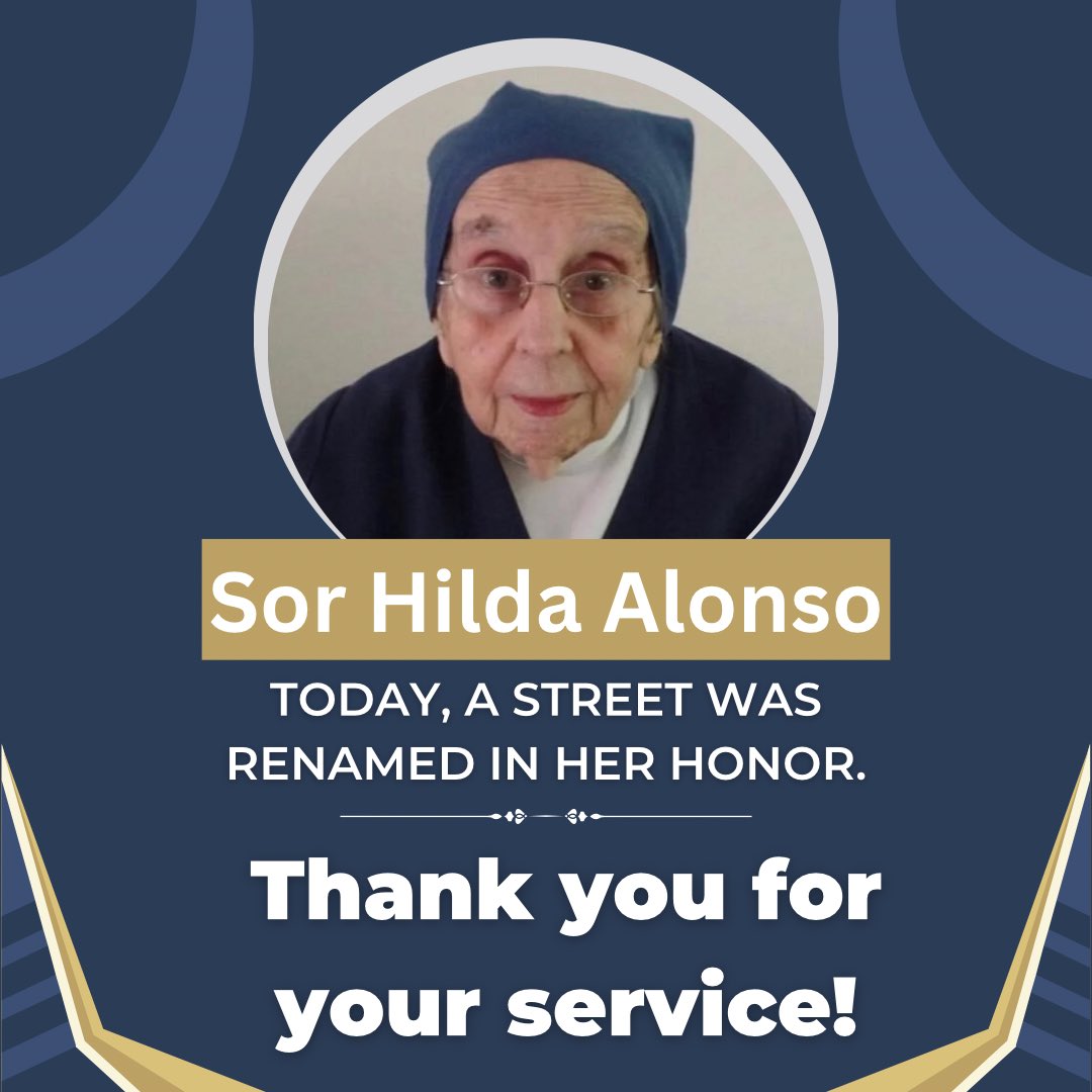 Today, we proudly co-designated a portion of Tamiami Canal Road at its intersection with Northwest 63rd Avenue as “Sor Hilda Alonso”. 🙏 This honor recognizes Sor Hilda’s incredible service and dedication to our community.