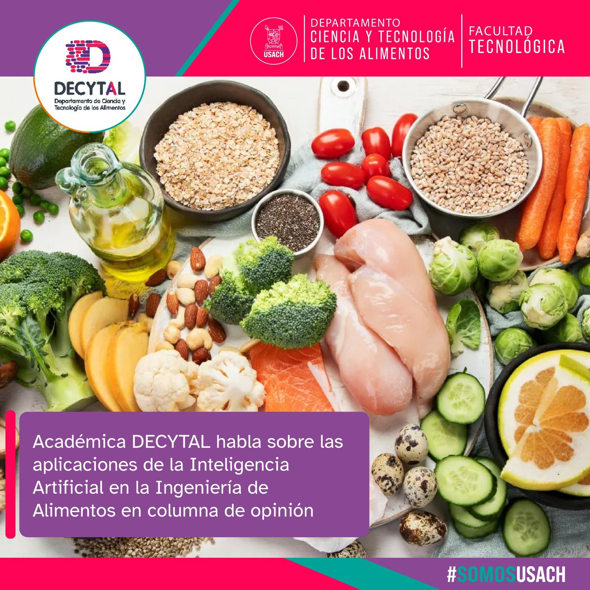 decytal_usach's tweet photo. ✍️La Dra. Laura Almendares Calderón escribió sobre la fuerza transformadora que tiene la #InteligenciaArtificial en la ingeniería de alimentos destacando su aplicación en la investigación y desarrollo de nuevos productos alimenticios.

➡️Revisa +info aquí: https://t.co/vb2g7pMk5o https://t.co/8lFj8oy7oa