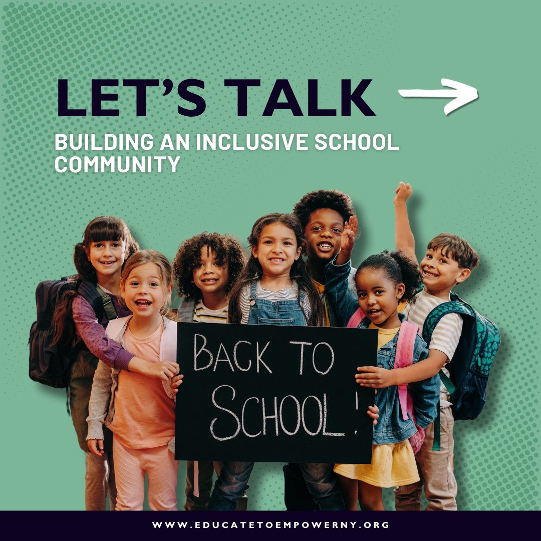 EdutoEmpowerNY's tweet photo. For students to feel comfortable learning in your class, you must find a way to build an inclusive community that creates a sense of belonging. #educatettoempowerny #backtoschool #expectations #teachers #students #inclusivespaces https://t.co/i9HypYgkiQ