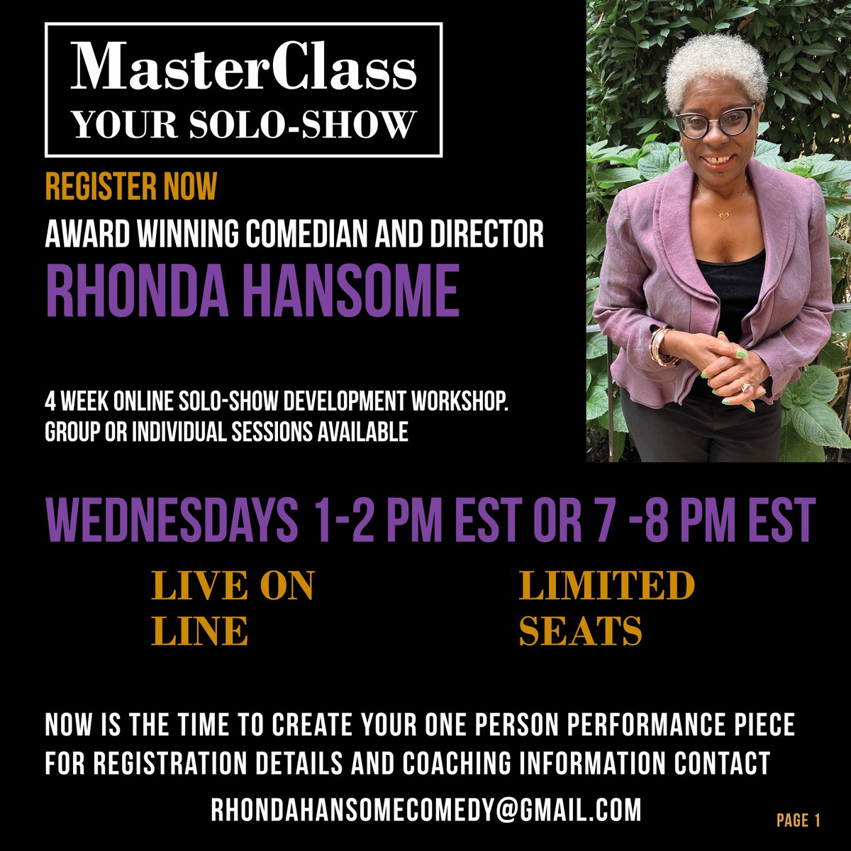 RhondaHansome's tweet photo. On @SiriusXMProg I join @JohnFugelsang's Tell Me Everything on #HansomeMonday. #RadioRhonda #NinaSimoneOfComedy BTW Oct. dates open for developing / creating your #SoloShow #1PersonShow https://t.co/8ZHYFHoUDu