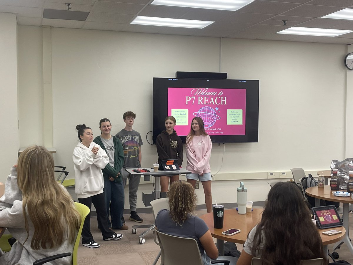 P7 Reach had their first meeting of the year this morning! 6:55am Monday mornings in the HUB! 😊 more info on their Instagram @ p7reach