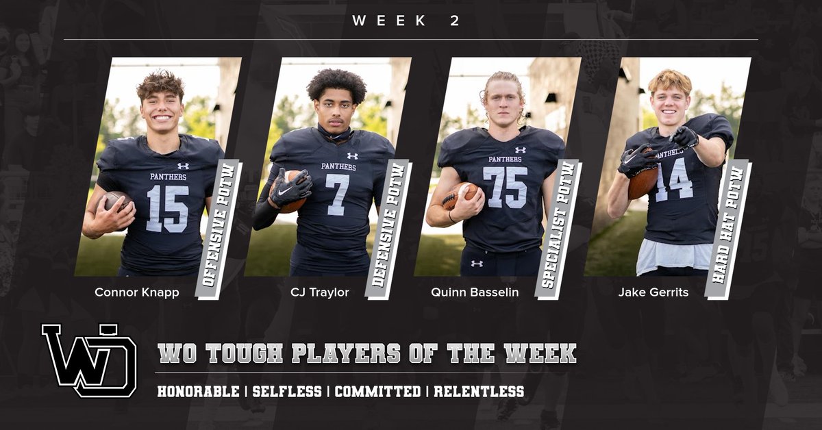 Week 2 WO Tough Players of the Week!

#WOTough | #GoWO