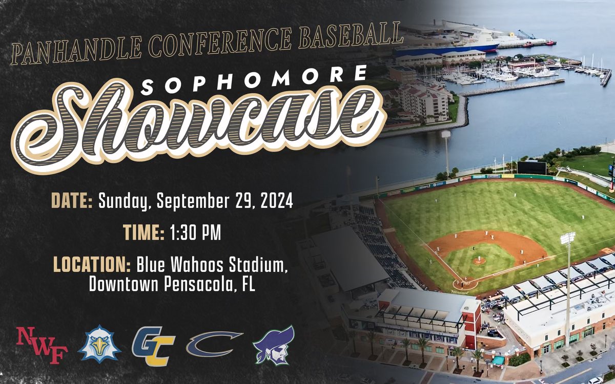 Pensacola State Baseball (@psc_baseball) on Twitter photo Coaches…. Panhandle Conference sophomores on display. A bunch of really good players at this event last year ended up getting drafted, signing D1, D2, NAIA.
<a href="/Chipola_BSB/">Chipola Baseball</a> <a href="/NWFRaiders_BSB/">NWF Baseball</a> <a href="/GCSCbaseball/">Gulf Coast Baseball</a> <a href="/TCCeaglesBB/">Tallahassee CC Baseball</a> <a href="/PSC_Baseball/">Pensacola State Baseball</a> @PBR_JUCO <a href="/jucoroute/">#JucoRoute</a> <a href="/BlueWahoosBBall/">Pensacola Blue Wahoos</a> Coaches…. Panhandle Conference sophomores on display. A bunch of really good players at this event last year ended up getting drafted, signing D1, D2, NAIA.
<a href="/Chipola_BSB/">Chipola Baseball</a> <a href="/NWFRaiders_BSB/">NWF Baseball</a> <a href="/GCSCbaseball/">Gulf Coast Baseball</a> <a href="/TCCeaglesBB/">Tallahassee CC Baseball</a> <a href="/PSC_Baseball/">Pensacola State Baseball</a> @PBR_JUCO <a href="/jucoroute/">#JucoRoute</a> <a href="/BlueWahoosBBall/">Pensacola Blue Wahoos</a>