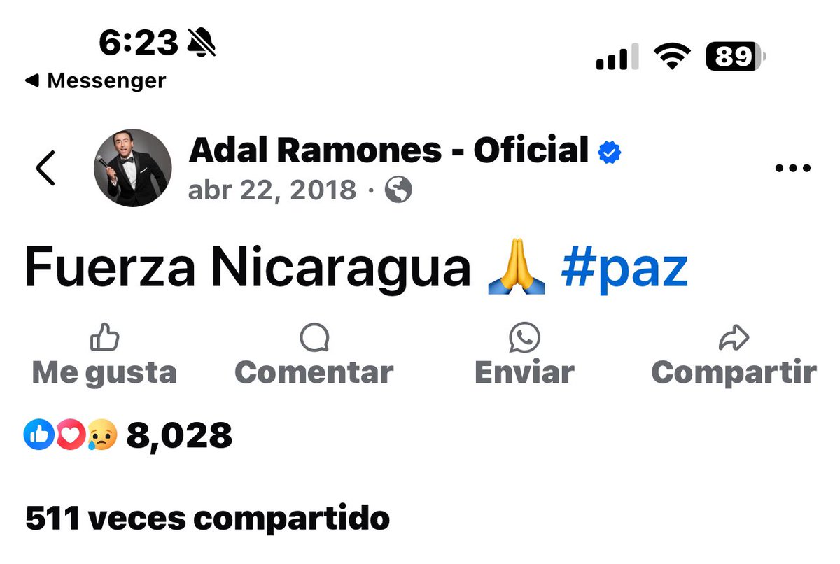 Mmendoza1970's tweet photo. Alguien no chequeó las redes sociales de @AdalRamones 🤣🤫 https://t.co/eyxjaJjTC6