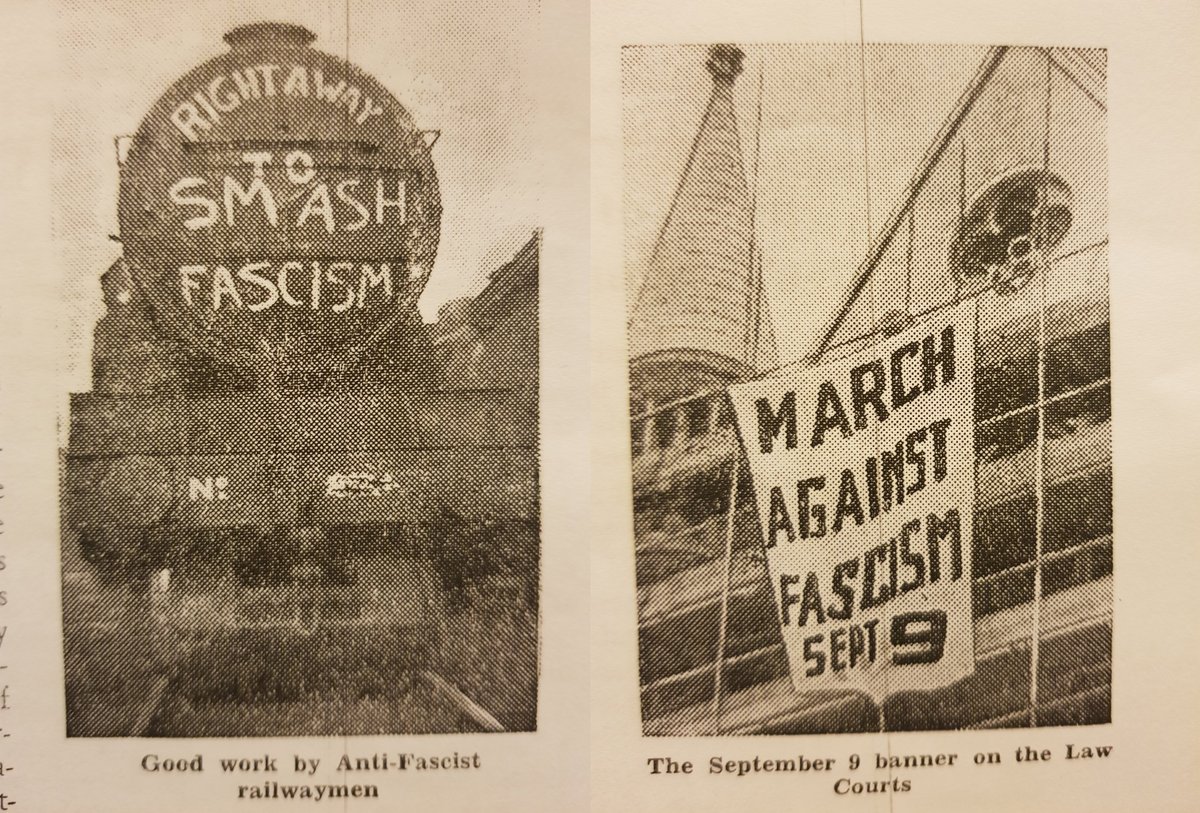 #OtD 9 Sep 1934 over 100k Londoners flooded Hyde Park to protest a rally by fascist leader Oswald Mosley. Mostly was drowned out by the anti-fascist locals, who then chased the police-protected Nazis out of the park. More about the fight in the 40s: workingclasshistory.com/2020/02/17/e35…