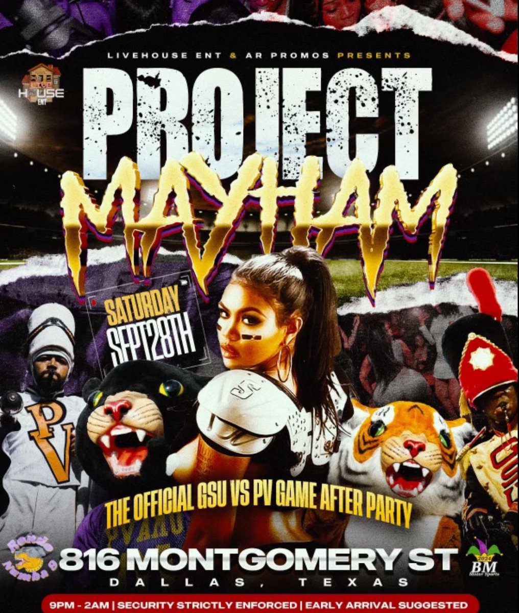 kennidabratt's tweet image. CHECK IN‼️‼️ #ProjectMayham #PVAMU #BMMOTORSPORTS #GSU #afterparty #cottonbowl #bowlgame #Dallastakeover #cottonbowlafterparty #HBCU #OnlyAfterparty