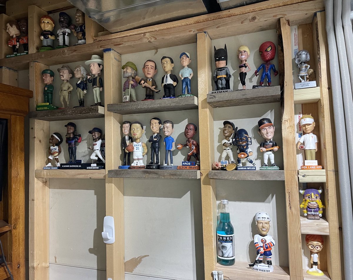 Obviously I knew my own #bobblehead would make the move to my new office, but I let me kids decide the other three that made you cut.  Consider yourself honored <a href="/MarkDParrish/">Mark Parrish</a> <a href="/Batman/">Batman</a> and #BradyAnderson <a href="/DCOfficial/">DC</a> <a href="/Orioles/">Baltimore Orioles</a>