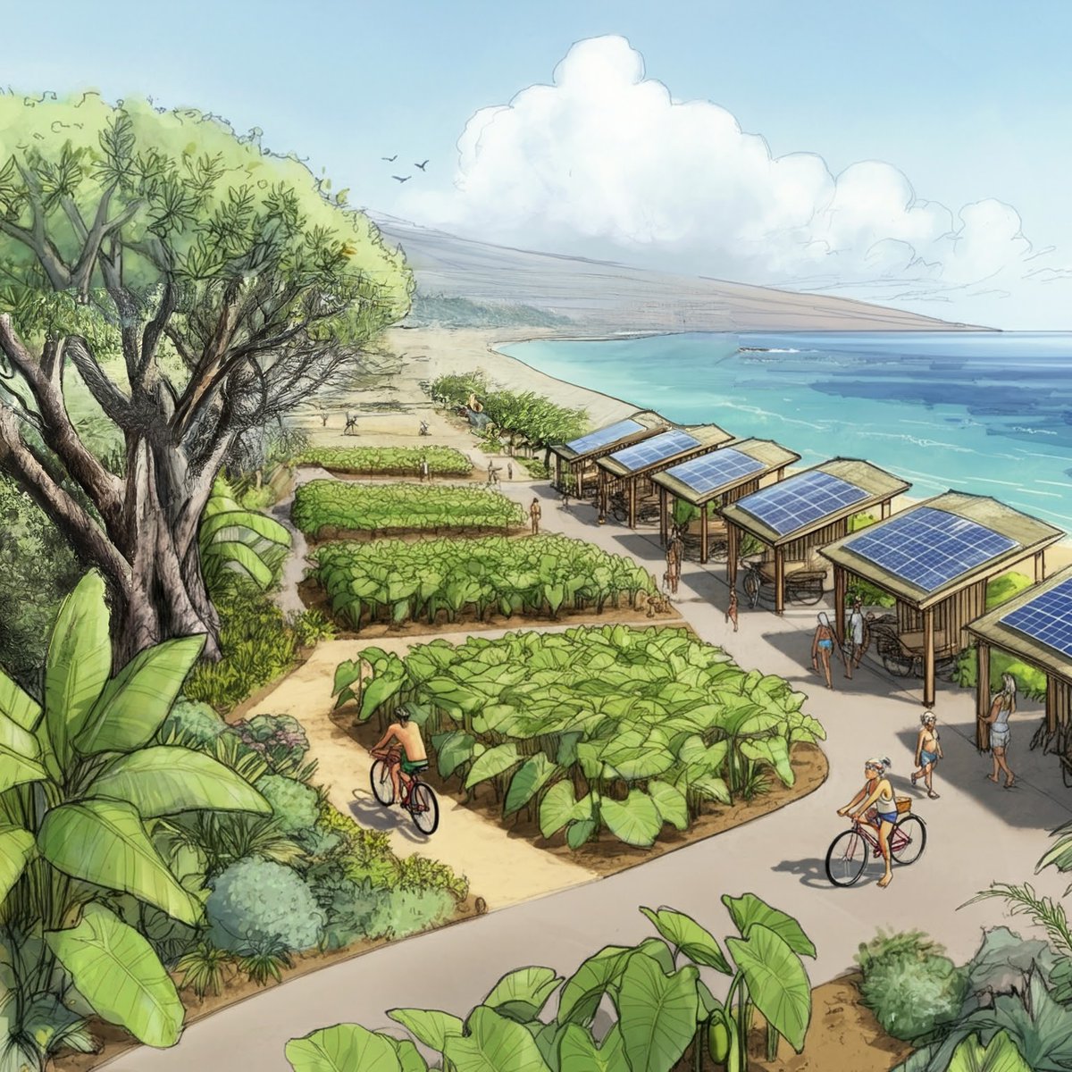 GoogleLabs's tweet image. Survivors of the Lahaina wildfires harness #ImageFX to build “Postcards from the Future,” an activity that has inspired dialogue and planted seeds for renewal in their community. Led by AI educator @GabrielMY. A thread: