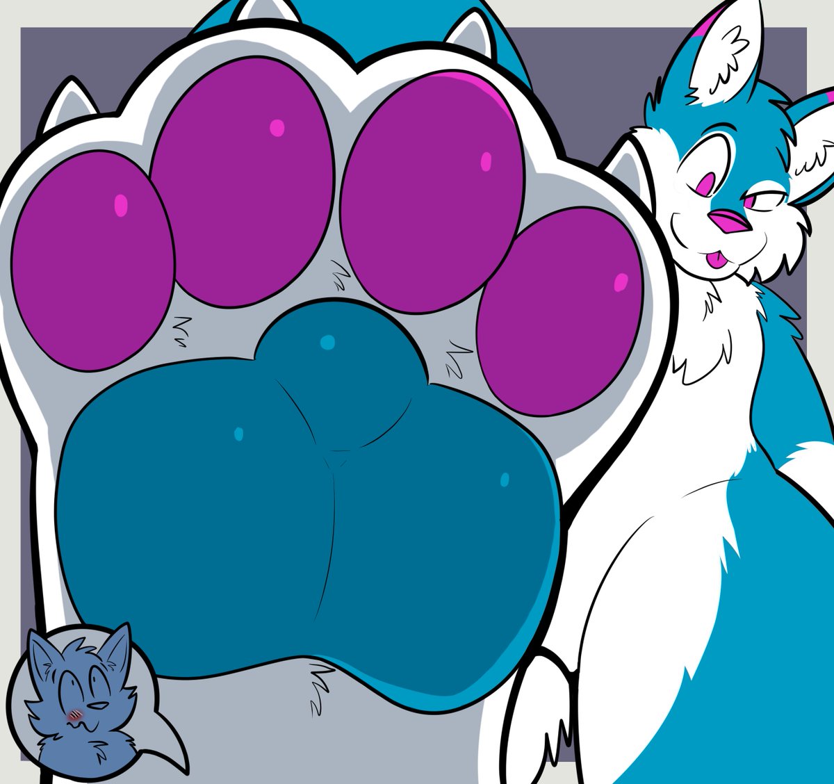 For the second #MacroMonday of #Steptember, I'm gonna need some help to get started just right. I think you'll do perfectly. Now hold still... or don't. You're going underpaw for a while anyways~

🎨 <a href="/SolaceLunis/">Local Fop Boy</a>