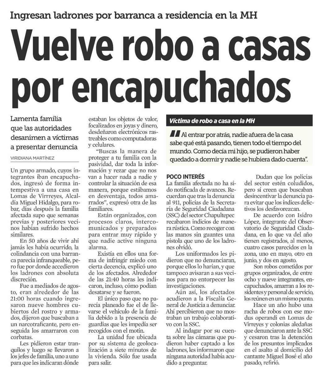 🚨 ALERTA 🚨 VUELVE EL ROBÓ A CASA HABITACIÓN POR ENCAPUCHADOS. La delincuencia aprovecha las barrancas para ingresar por la parte trasera de las casas. 
#LasAguilas #LasAguilasYsusAlrededores en la <a href="/AlcaldiaAO/">Alcaldía Álvaro Obregón</a>. <a href="/EnlaceTAguilas/">ENLACE TERRITORIAL AGUILAS®️</a> <a href="/aguilas_pilares/">Águilas Pilares</a> 👇