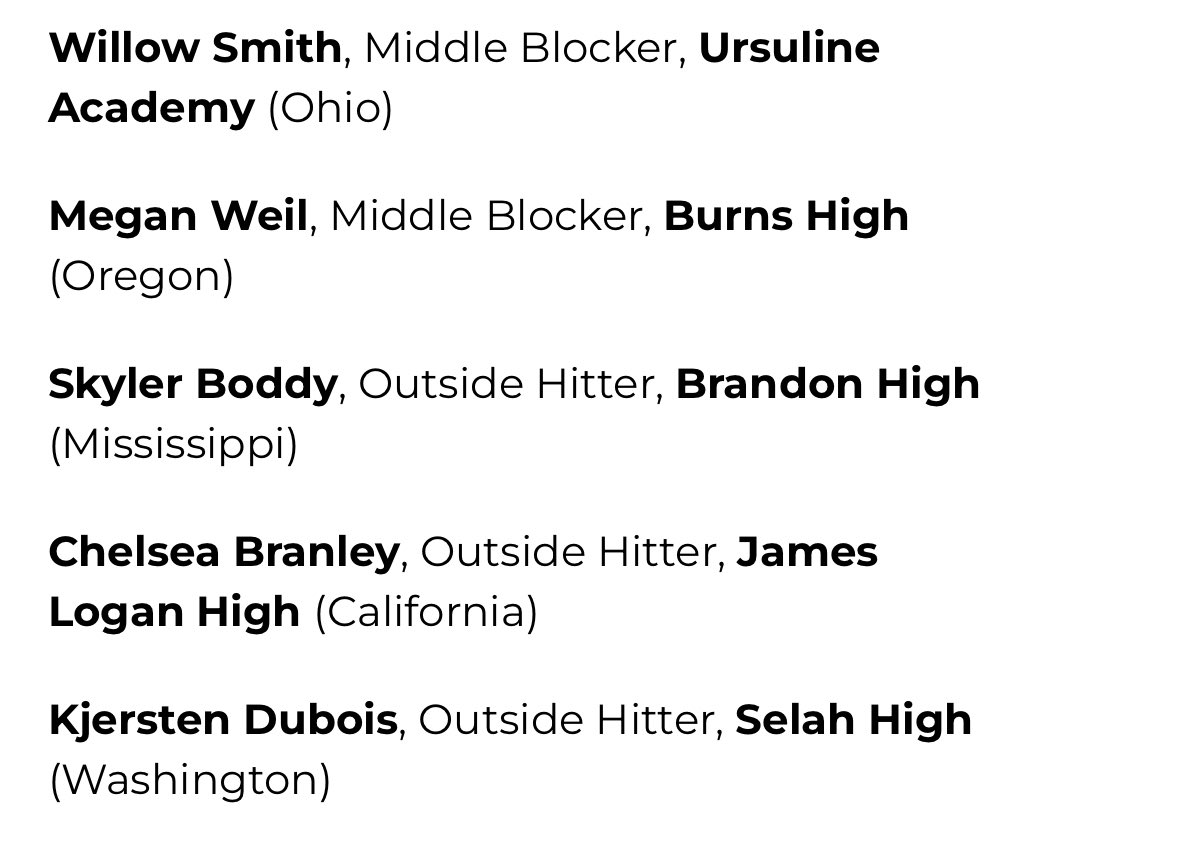 Congrats to not one, not two, but three of our Freshman for making the 2028 PrepVolleyball.com Watchlist!  Keep working hard Skyler Boddy, Natalie Williams, and Karley Grantham!