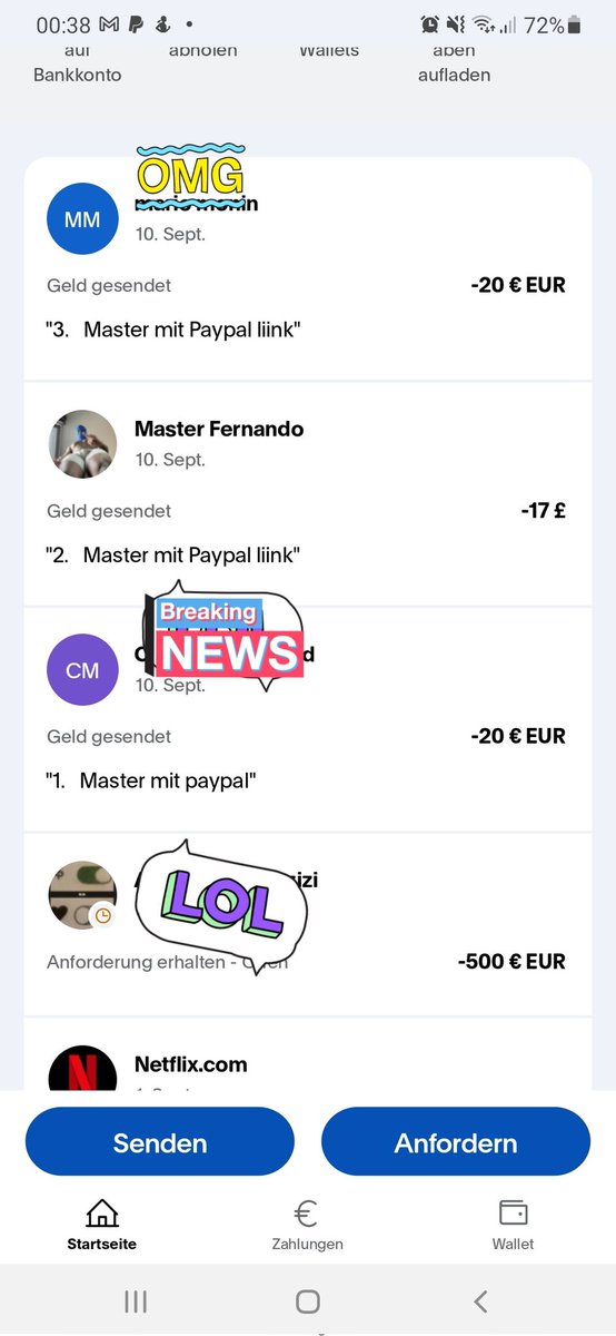 Habe leider nur 3 Master mit einem Paypal link in der bio gefunden 💶💰😈

#Paypal #cash #Master #boss