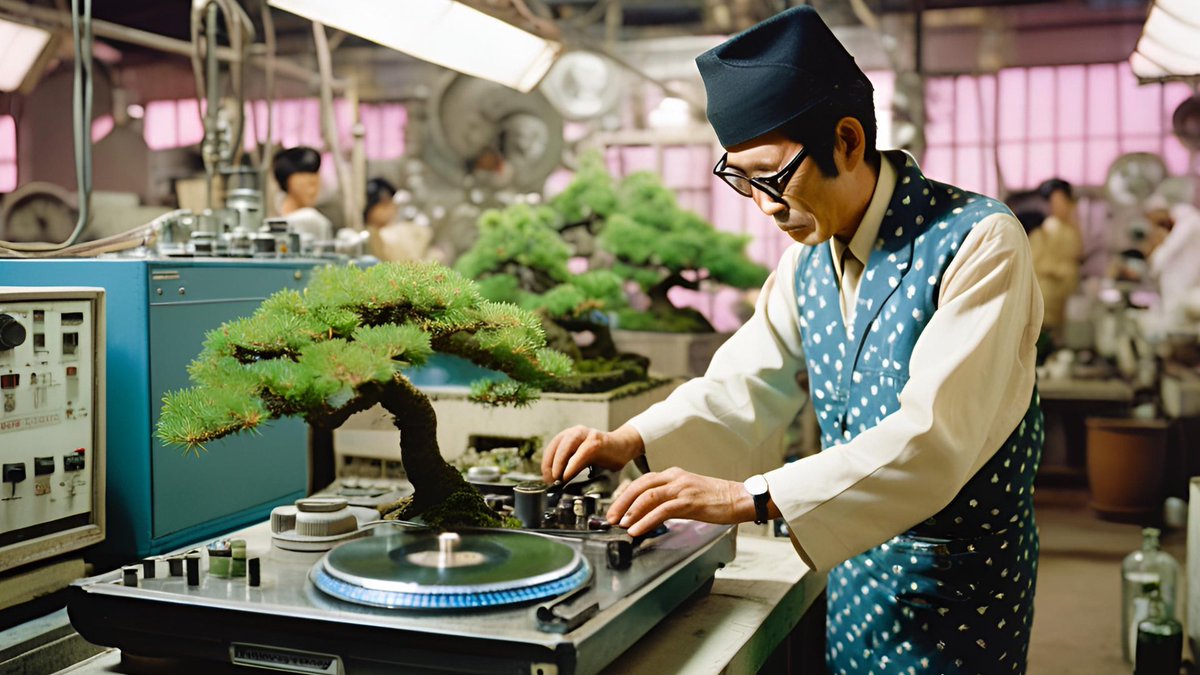 Snackhiro's tweet image. よｯｯ‼️プロンプト好き❣️

AI画像生成シリーズ❗️今回は先輩方に自慢の盆栽を持参していただき、DJをお願いいたしました。

#AI画像生成
#スナックひろ
#snackhiro
#盆栽
#プロンプト
#Prompt
#vinylenka
#acidenka
#enkatronica