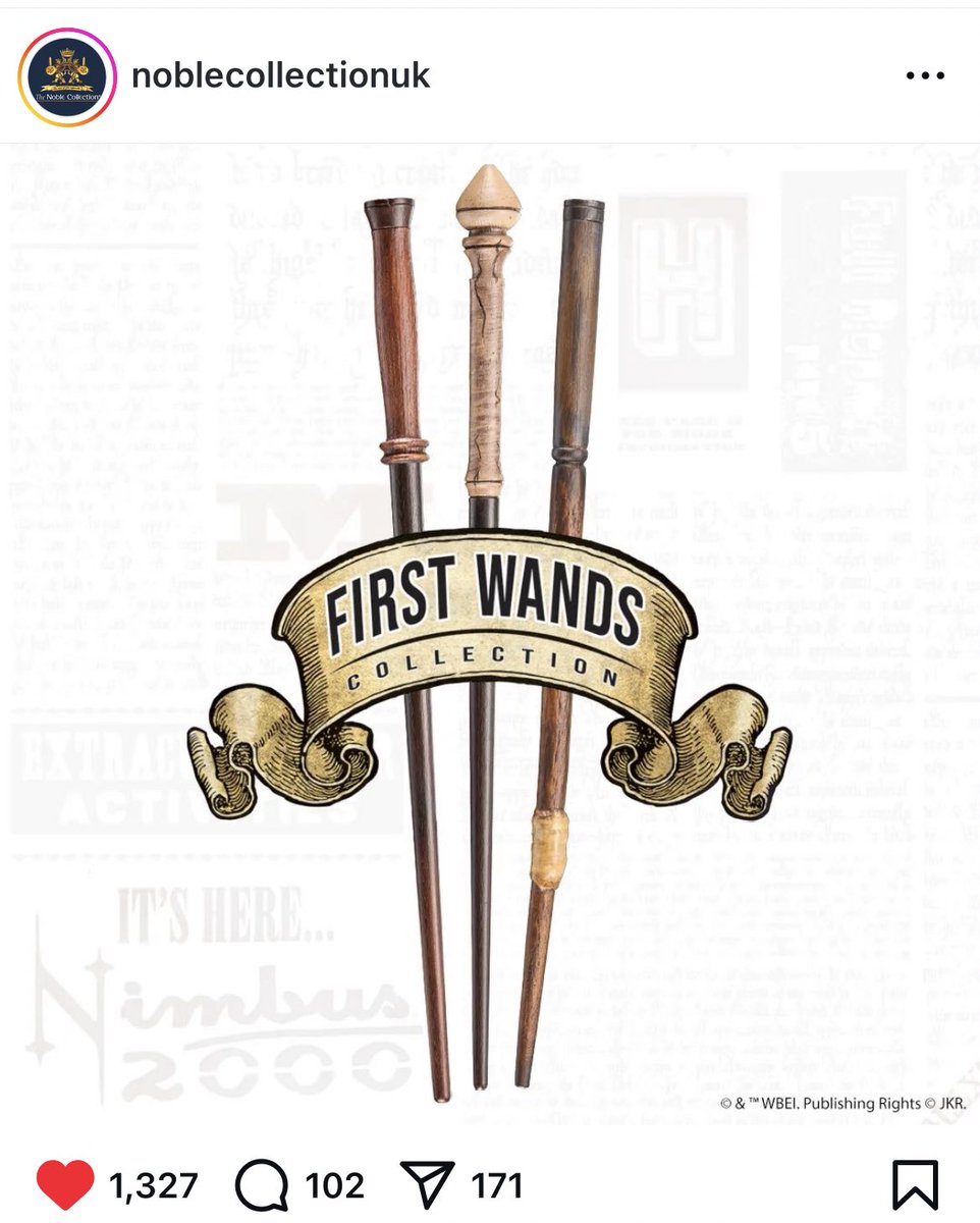 kinako_hamham1's tweet image. これは...‼︎😭
当時はハリーの杖を買ってもらえただけで本当に嬉しかったけど、3人の杖を揃えられる日が来るかもしれない...😭😭😭
日本でも買えるようになって欲しい🙏🏻
#noblecollection
#HarryPotter