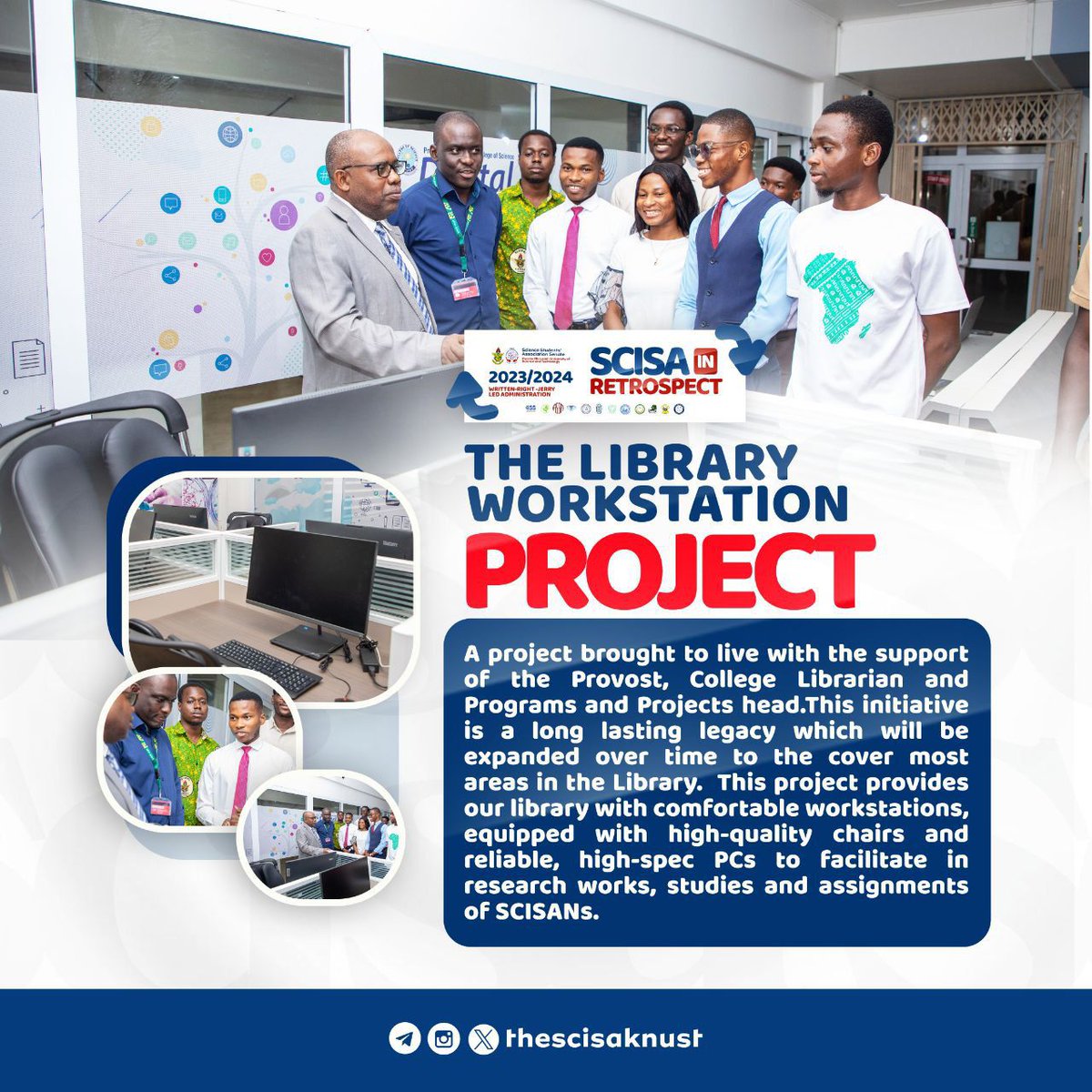 _writtenright's tweet photo. The Legacy Project of the Written-Right_Jerry Led Administration ❤️🥂
Library Workstation Project 🔥
#SCISAInRetrospect #KNUST
#CollegeofScience #Rejuvenation https://t.co/FCsav6Ey8N