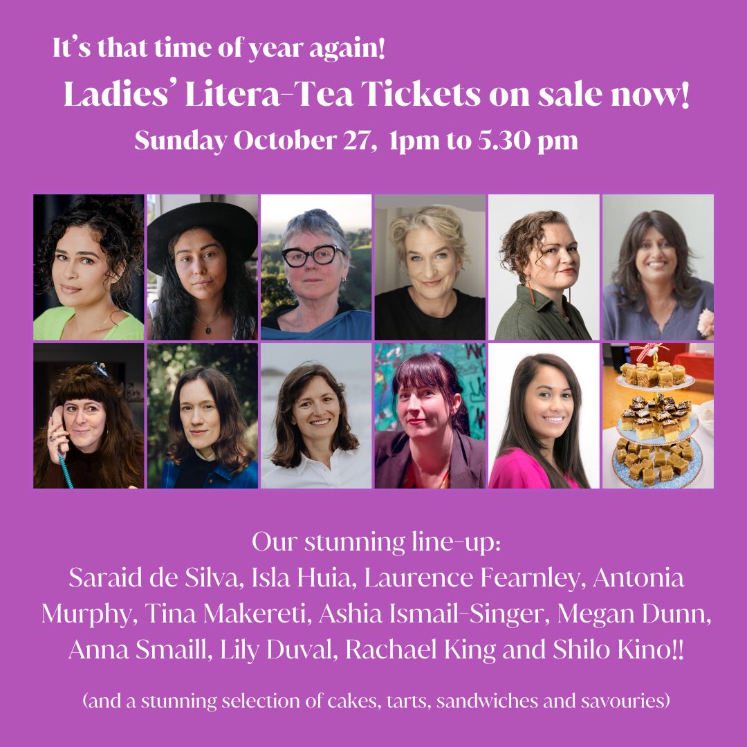 Our fabulous Ladies' Liter-Tea is looking even more fabulous than usual!
Tickets and programme here - womensbookshop.co.nz/pages/8333-Lad…