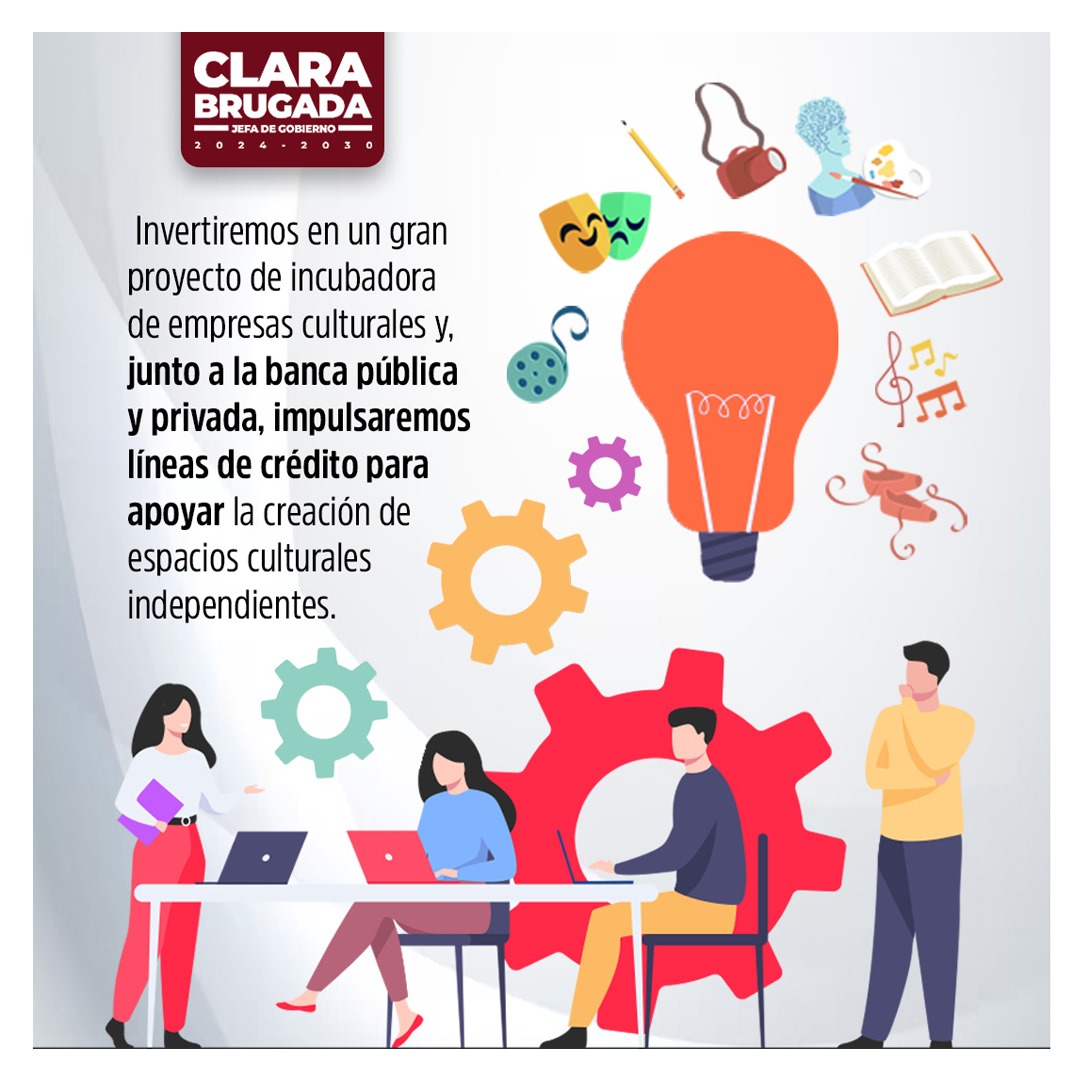 ClaraBrugadaM's tweet photo. Fomentaremos la participación de todos los sectores para impulsar el arte y la cultura. ¡Haremos de nuestra Ciudad la capital cultural de América Latina y una de las más importantes del mundo!

#ClaraJefaDeGobierno https://t.co/9PjDUT3boE