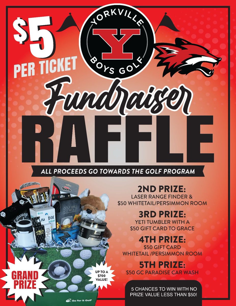 Our fundraiser for this season has officially started! $5 raffle tickets, the grand prize is almost $700 as well as 4 smaller prizes all over $50. 

If you would like to support our programs please use the link below and our golfers are selling in person
 
myschoolbucks.com/ver2/prdembd?r…