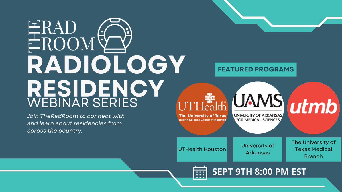 TheRadRoom (@theradroom) on Twitter photo 🚨 Starting now! Our session tonight features UAMS (<a href="/UAMSRadiology/">UAMS Radiology</a>), UT Houston (<a href="/UTHradiology/">UTHealth Houston Radiology</a>), and UTMB (<a href="/UTMBRadiology/">UTMB Radiology Residency</a>). Make sure to join! #FutureRadRes #Radiology #Match2025 🚨 Starting now! Our session tonight features UAMS (<a href="/UAMSRadiology/">UAMS Radiology</a>), UT Houston (<a href="/UTHradiology/">UTHealth Houston Radiology</a>), and UTMB (<a href="/UTMBRadiology/">UTMB Radiology Residency</a>). Make sure to join! #FutureRadRes #Radiology #Match2025