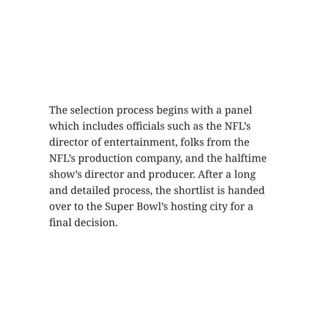 itsKenBarbie's tweet photo. DAMN 👀 Some of y’all might owe Jay-Z an apology.

Apparently the hosting city makes the final decision on the halftime show performer. https://t.co/pDmDh0vPv2