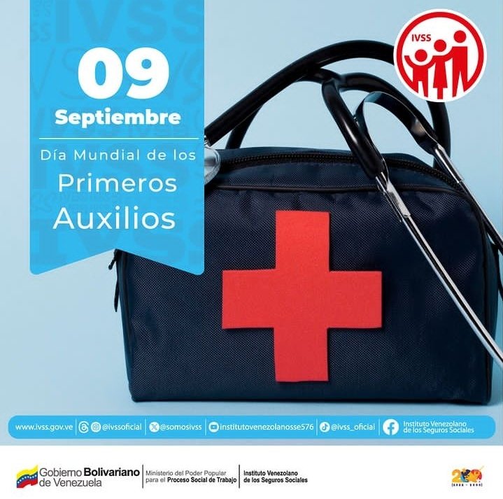 #Efemerides || El Día Mundial de los Primeros Auxilios es una jornada que se celebra anualmente el segundo sábado de septiembre desde 2000, establecido ese mismo año por la Federación Internacional de Sociedades de la Cruz Roja y de la Media Luna Roja (IFRC)