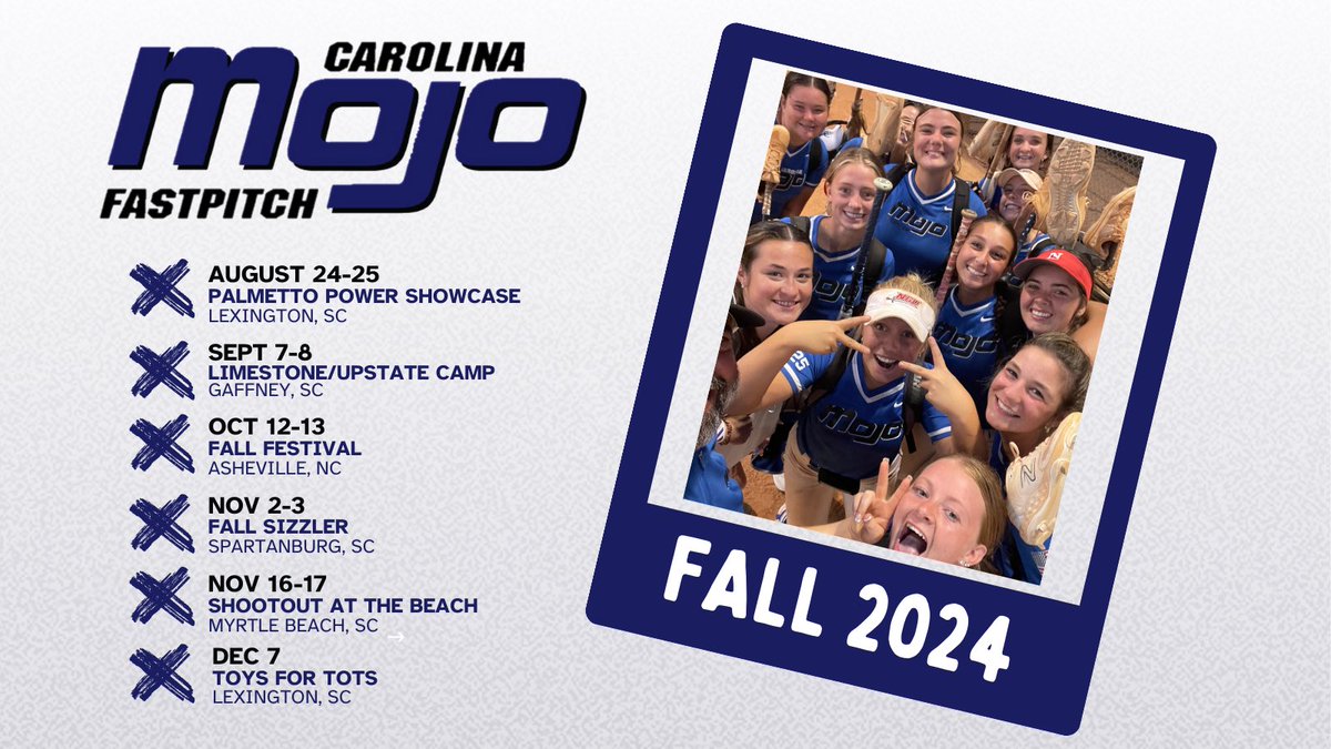 Mojo Kelly Fall Schedule