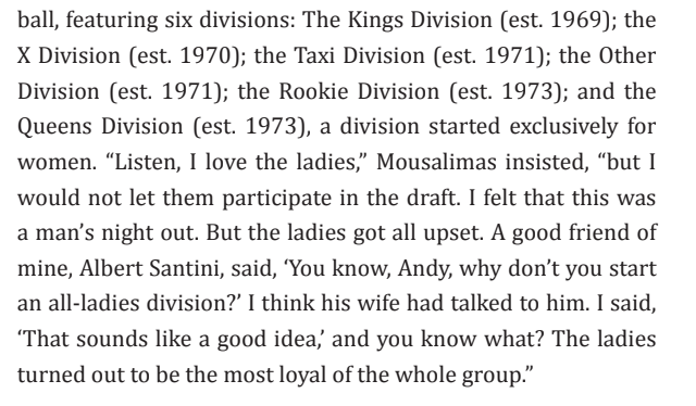 I've been reading a different history of #FantasyFootball book and in it was this clip about the first leagues in the King's X bar back in the 1960's. Not, they had an all-ladies league called "The Queen's Division". <a href="/KingsClassicFF/">King's Classic Fantasy Leagues</a> was NOT ahead of it's time!