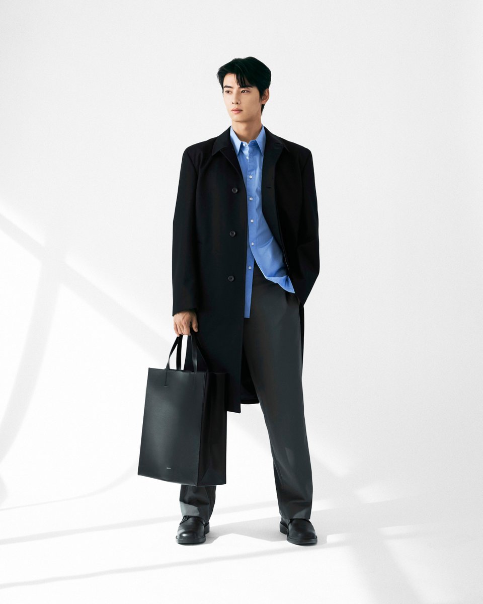 CHA EUN-WOO stays timeless in new lengths. from Calvin Klein Studio.