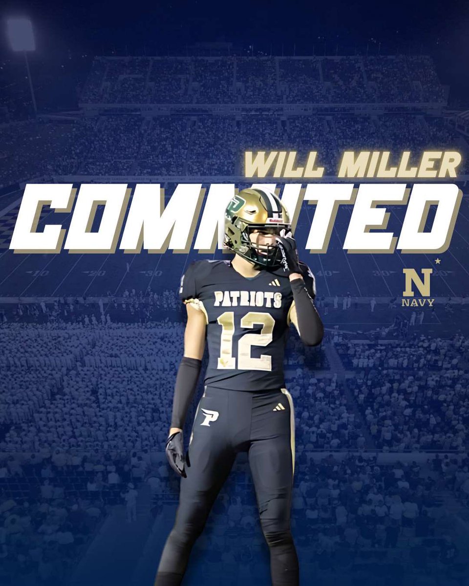 Will Miller (@will_miller2025) on Twitter photo After careful consideration I’m excited to announce my commitment to the Naval Academy #RollGoats #GoNavy <a href="/CoachRickyBrown/">Ricky Brown</a> <a href="/D_WallCoach/">Jerrick Hall</a> <a href="/PC_PatriotsFB/">Pinecrest Football</a> <a href="/FbCoachJohnson/">James Johnson</a> After careful consideration I’m excited to announce my commitment to the Naval Academy #RollGoats #GoNavy <a href="/CoachRickyBrown/">Ricky Brown</a> <a href="/D_WallCoach/">Jerrick Hall</a> <a href="/PC_PatriotsFB/">Pinecrest Football</a> <a href="/FbCoachJohnson/">James Johnson</a>