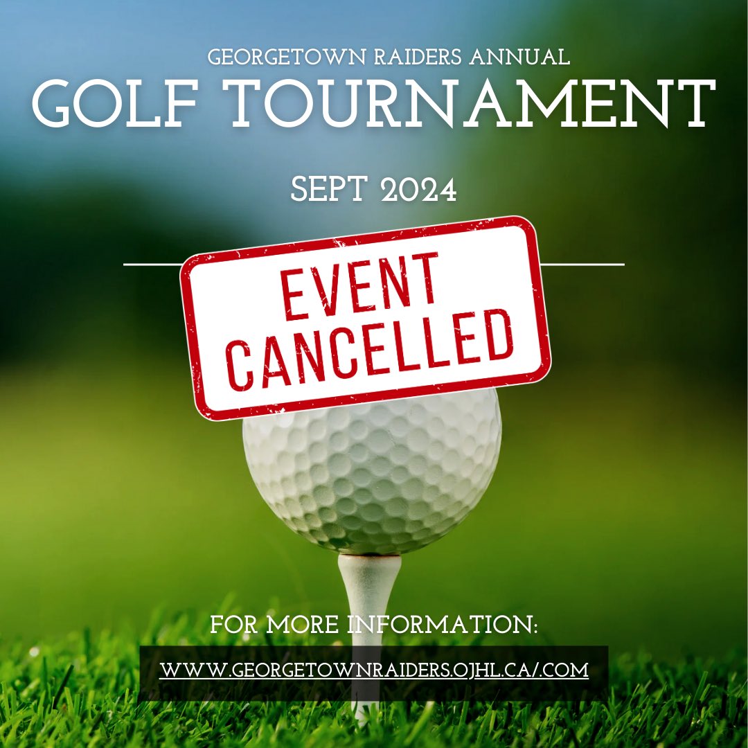 IMPORTANT UPDATE!

Georgetown Raiders annual Golf Tournament is cancelled this year.