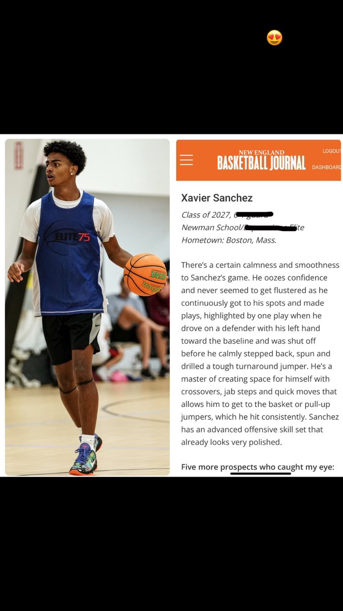Xavier Sanchez (@_xavierr3) on Twitter photo E75 Top 10 standout! Appreciate the love🖤 <a href="/nehoopjournal/">New England Basketball Journal</a> <a href="/NERRHoops/">New England Recruiting Report NERRHoops</a> <a href="/Newman_Hoops/">Newman School Basketball</a> E75 Top 10 standout! Appreciate the love🖤 <a href="/nehoopjournal/">New England Basketball Journal</a> <a href="/NERRHoops/">New England Recruiting Report NERRHoops</a> <a href="/Newman_Hoops/">Newman School Basketball</a>