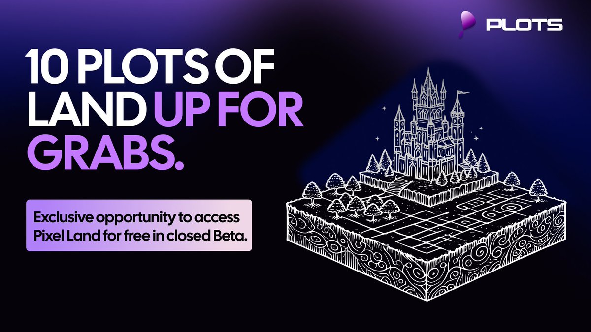 🆓 Want free land? 

🚨 Calling all Pixels players with total level 200+   

⬇️ Drop your address below to have the chance of being whitelisted for our upcoming closed beta - kicking off on September 16th!

Only 10 participants will be chosen 👀