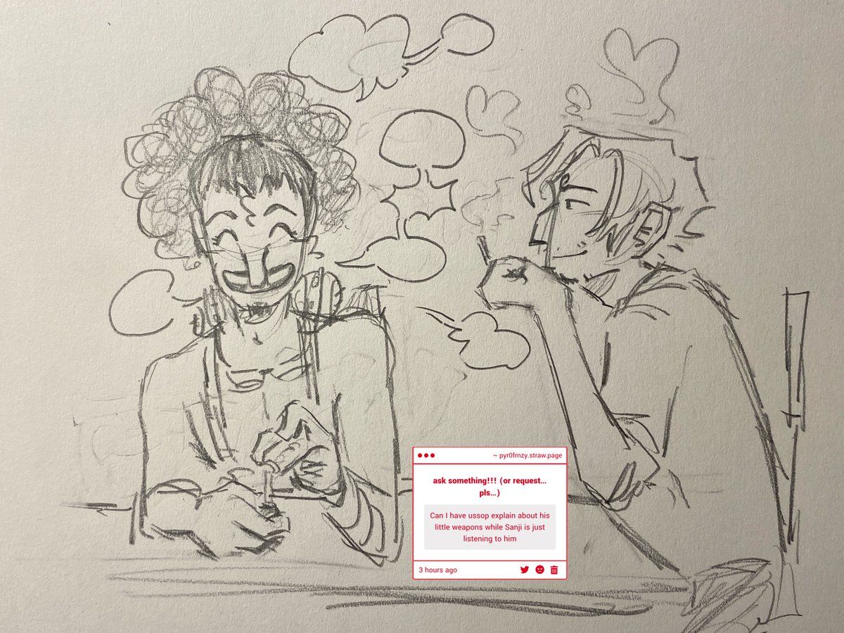 Pyr0frnzy's tweet photo. finally got around to drawing some strawpage requests:) also i think i read the first one wrong oops
#sanuso #ONEPIECE https://t.co/PEhVX1tVb4