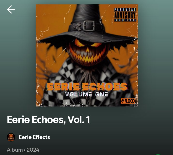 FLOCOMedia's tweet photo. Congrats to @EerieEffects on being #3 worldwide on Spotify in #Halloween music!
#Halloweenradio #Halloween2024 https://t.co/31VDIXqwe5