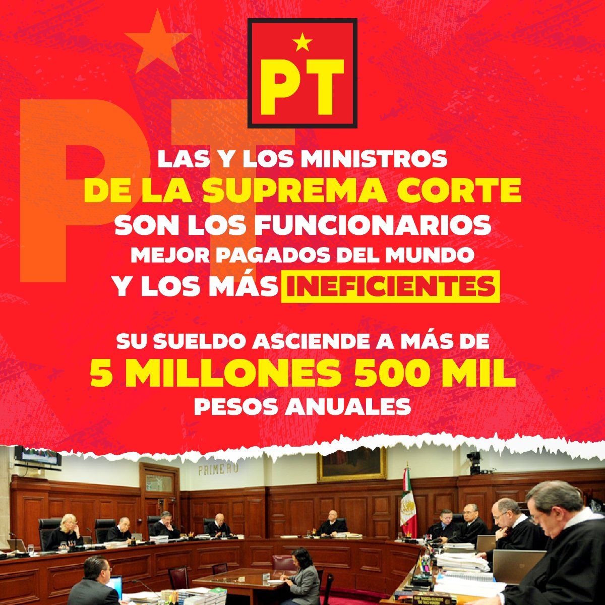 PT_Oaxaca's tweet image. ¡Es urgente la reforma al Poder Judicial!

#PTesla4T #LaReformaAlPoderJudicialVa