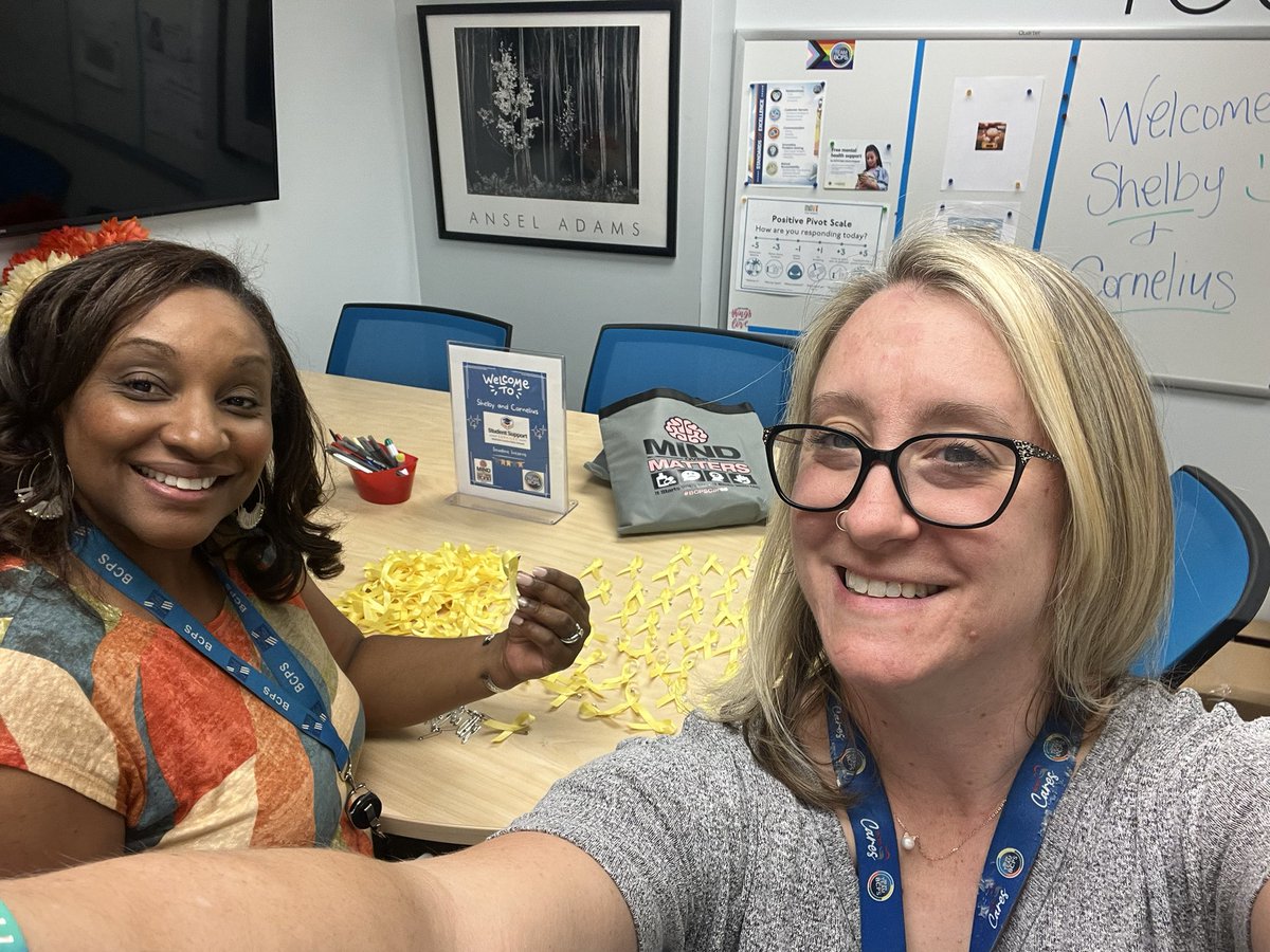 Getting ready for World Suicide Prevention Day Sept 10th! Thanks <a href="/NYounger3/">MzYounger</a> for helping me assemble the yellow ribbons for my visit at  <a href="/MilfordMillAcad/">Milford Mill Academy</a> tomorrow! #SuicideAwarenessMonth <a href="/BCPSOSSS/">BCPS Department of Student Support Services</a> <a href="/BCPS_SSW/">BCPS Social Workers</a> <a href="/WVUTRICIA/">Mrs. M</a> <a href="/Pdavis5Davis/">paula davis</a>