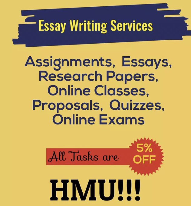 essayspro_'s tweet image. Looking for an expert to help with your research paper, essay due, case study, discussion post?
Hmu for,
#Fall classes?
#project due
#final assignments 
#final essays
√Biochemistry
√Pay someone
√Calculus1,2 
√English 
√Essay pay
√Maths
√Stats
√Essaydue 
#Online classes…