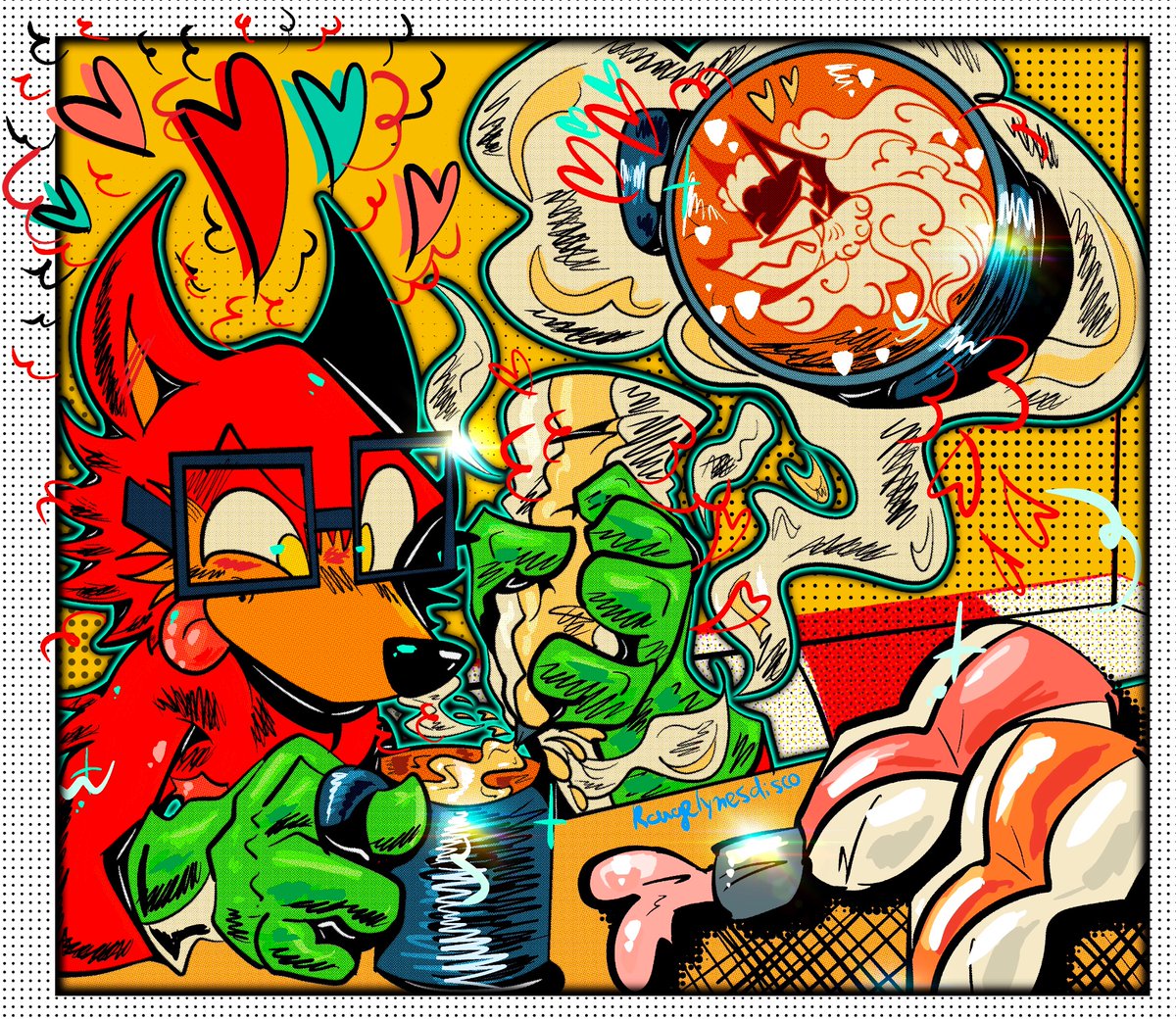 Rougelynesdisco's tweet image. #infidgetweek mix of day 2(coffee date) and day 3(painting) so I made gadget do a coffee latte art of infinite (based off dr stone and eggman cuz they give me those vibes!)
@InfidgetWeek #infidget #infinitethejackal #gadget #SonicMovie3 #sonicart #SonicTheHedgehog