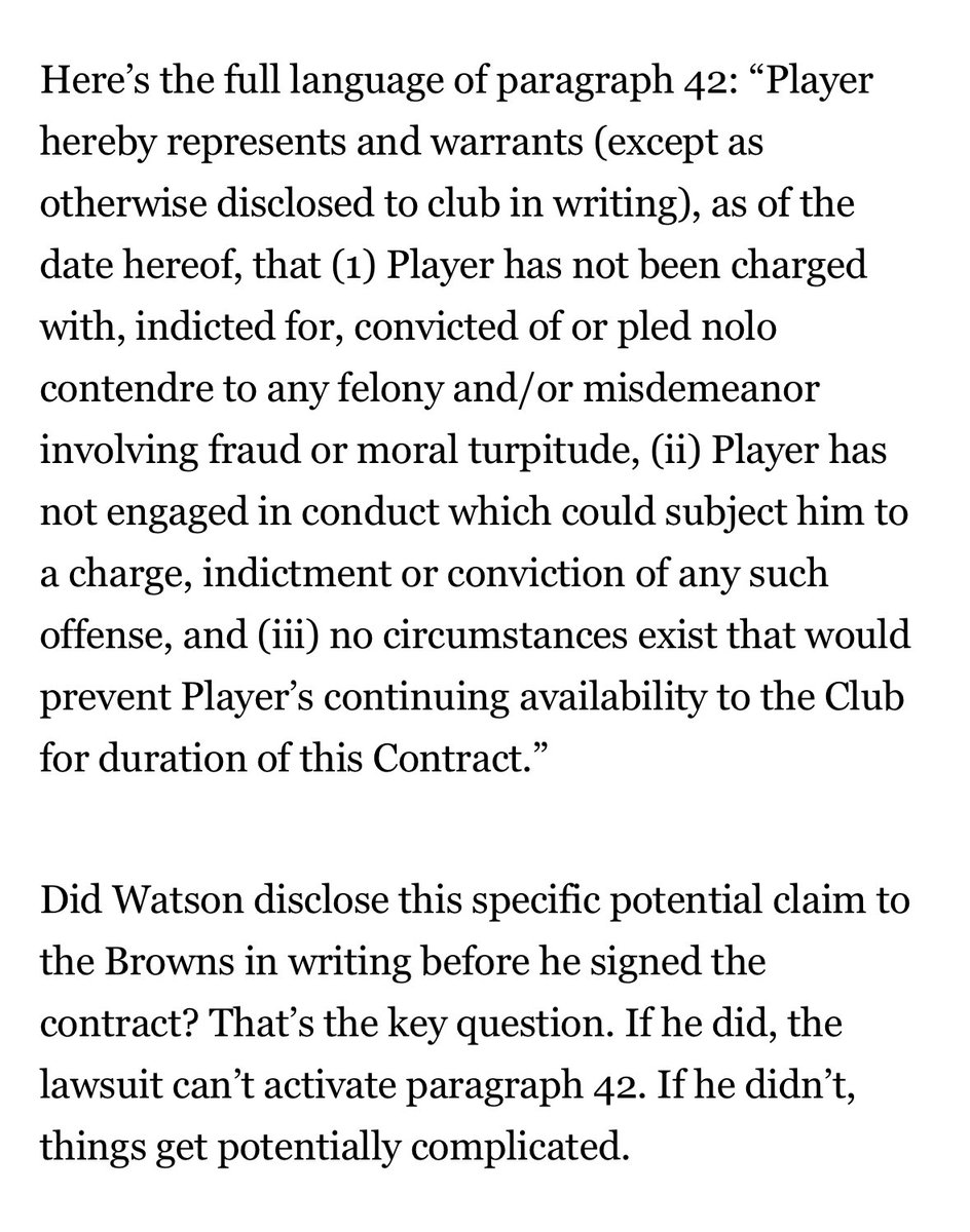 NickPedone12's tweet image. Mike Florio acquired the actual language from Deshaun Watson’s contract. 

It’s interesting. #DawgPound